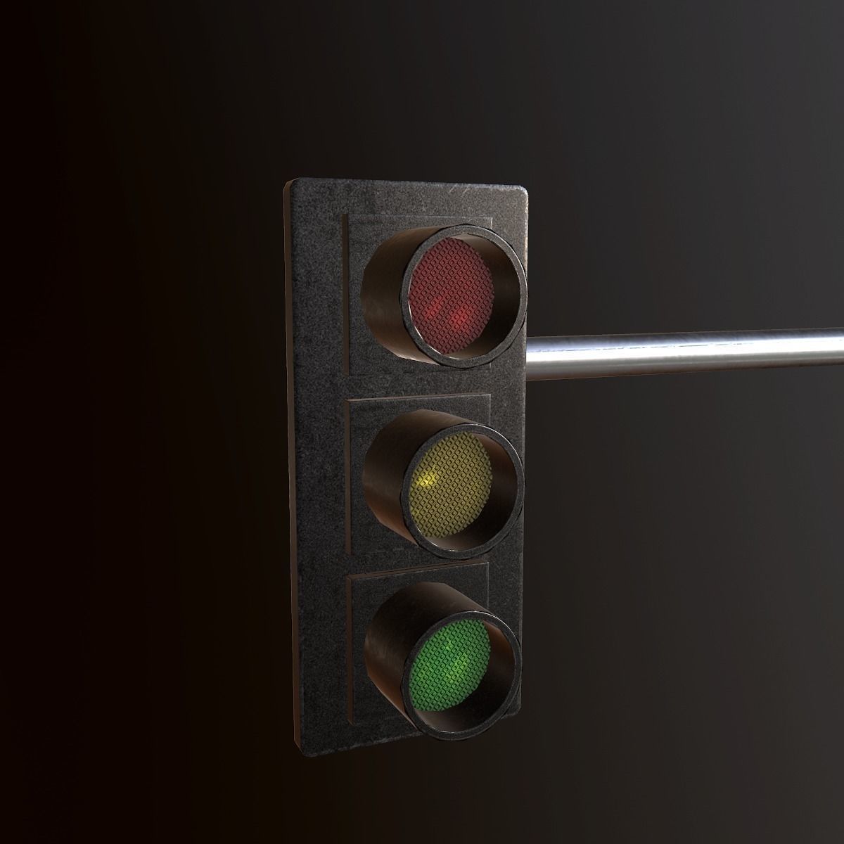 Traffic Light - PBR Game Ready Low-poly 3D model_1