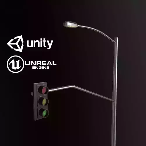 Traffic Light - PBR Game Ready
