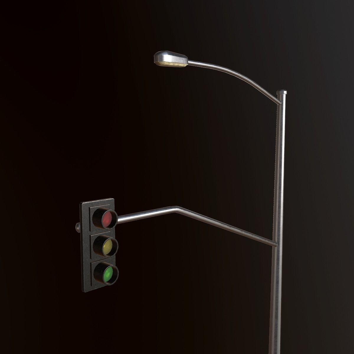 Traffic Light - PBR Game Ready Low-poly 3D model_6