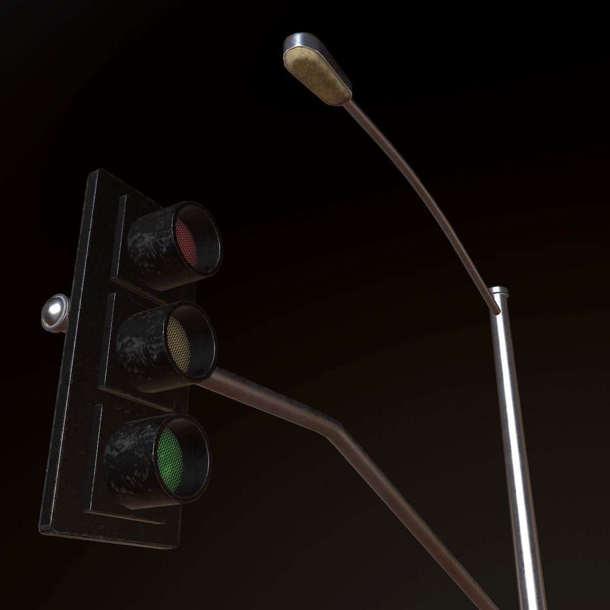 Traffic Light - PBR Game Ready Low-poly 3D model_8