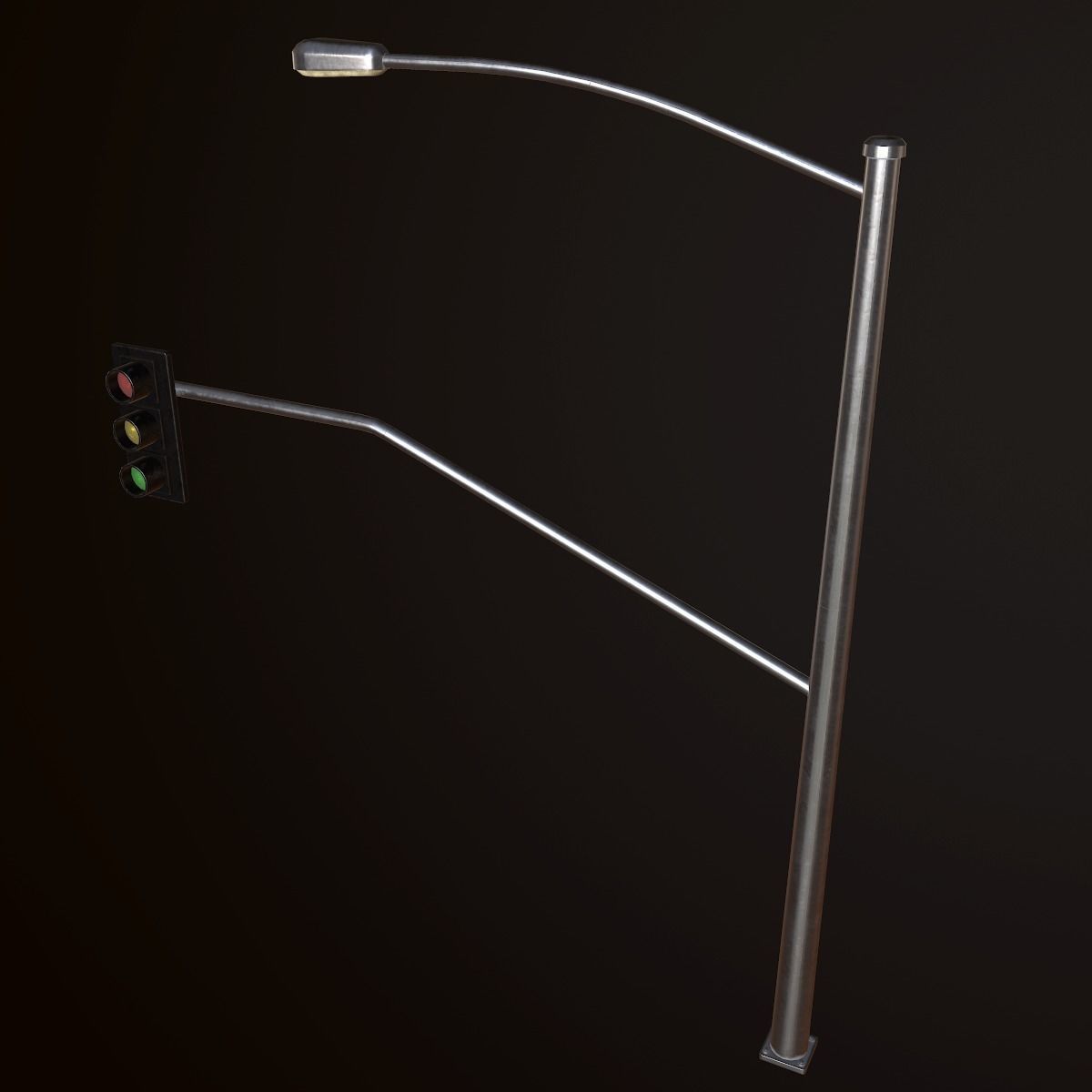 Traffic Light - PBR Game Ready Low-poly 3D model_5