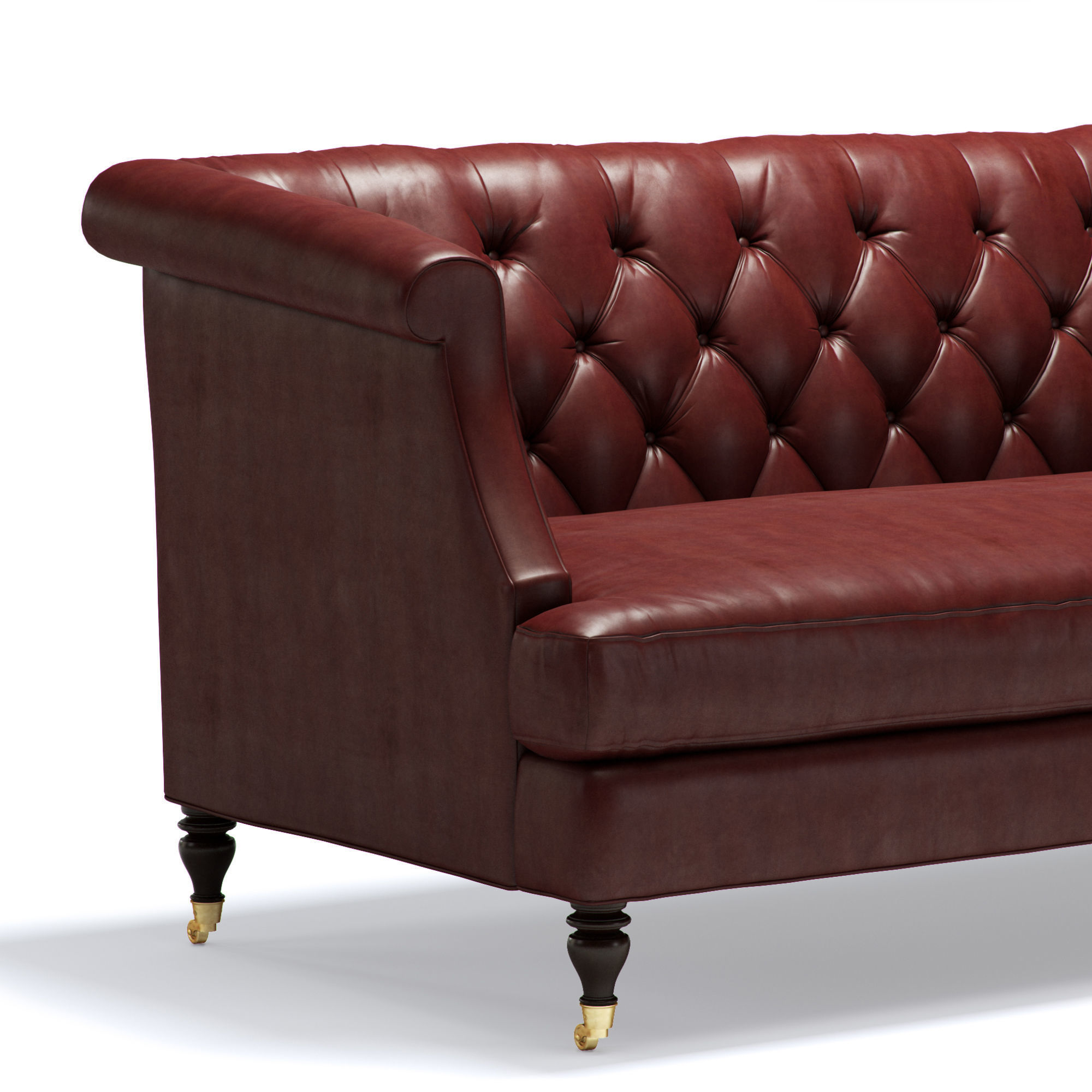 Tufted 2-Seater Sofa 3D model_2