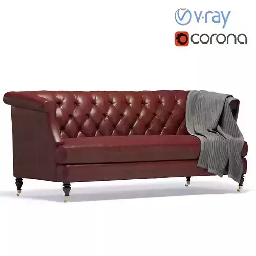 Tufted 2-Seater Sofa 3D model