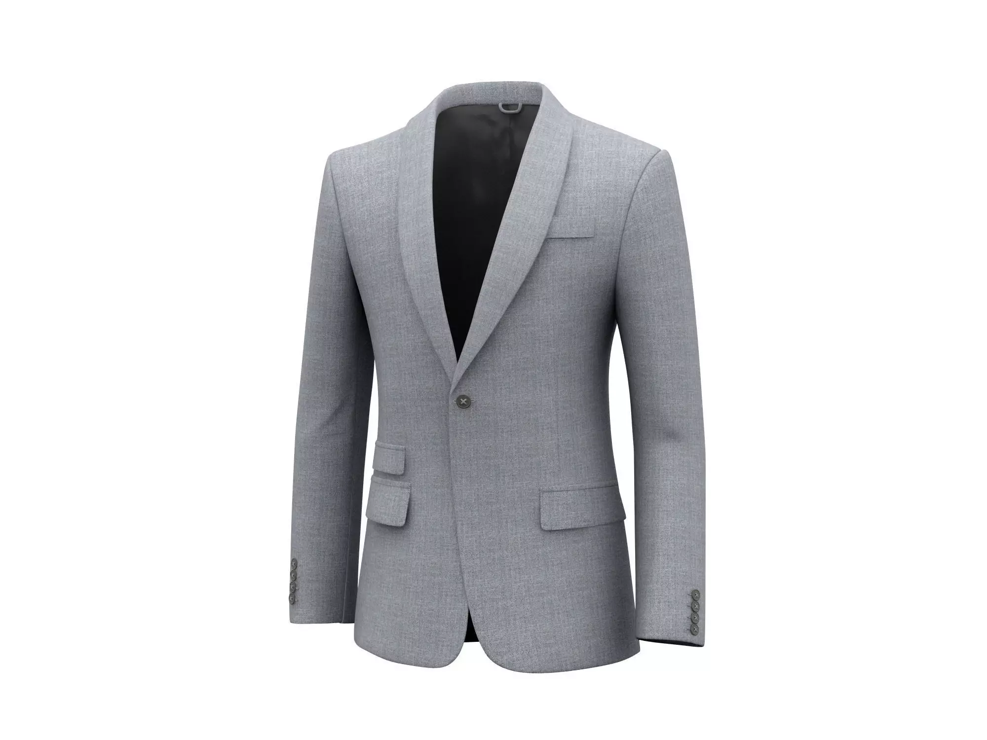 Single Button Suit 3D model_0