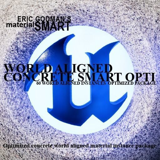 Optimized Concrete World Aligned Materials 3D model_1