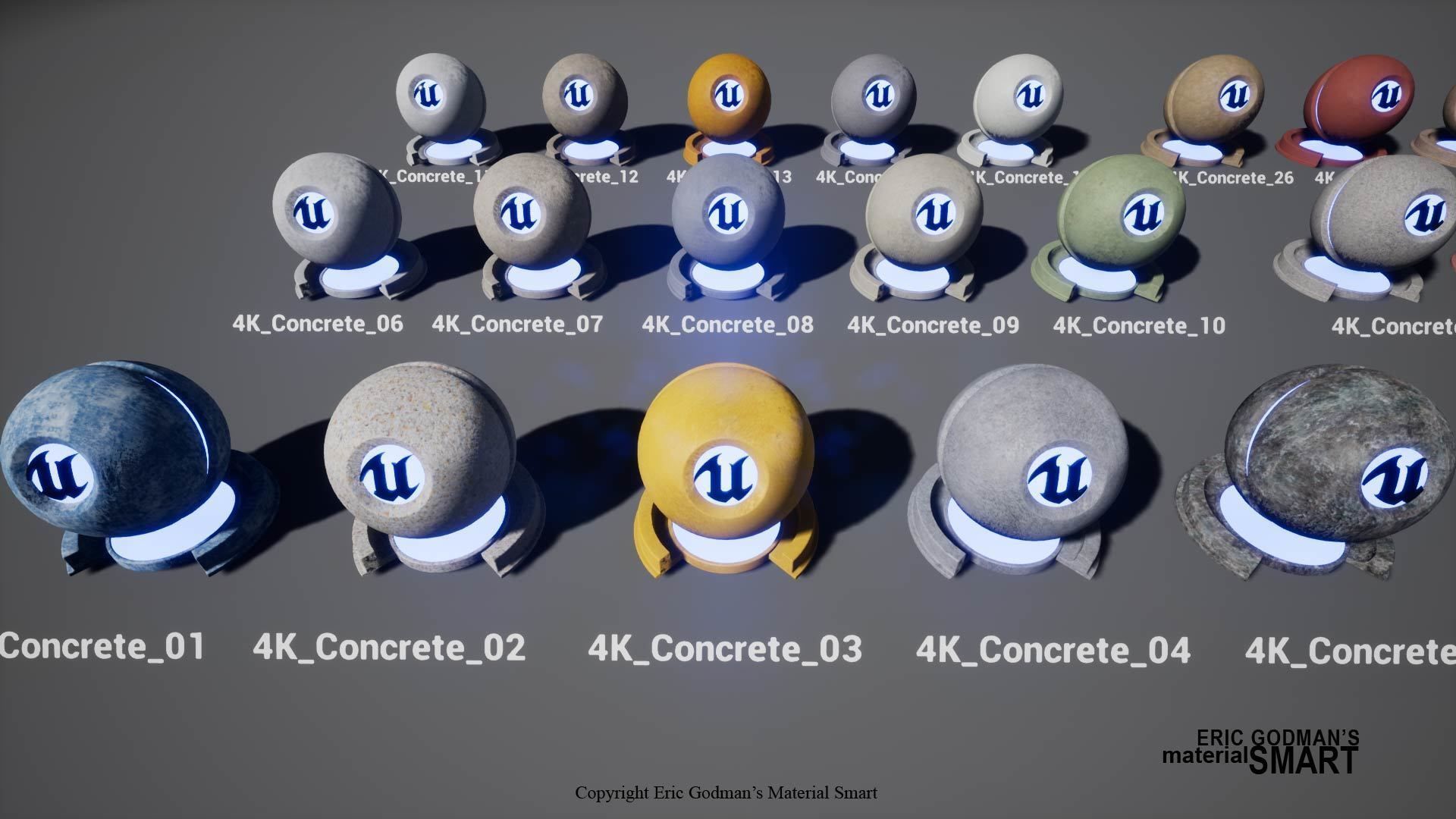 Optimized Concrete World Aligned Materials 3D model_3