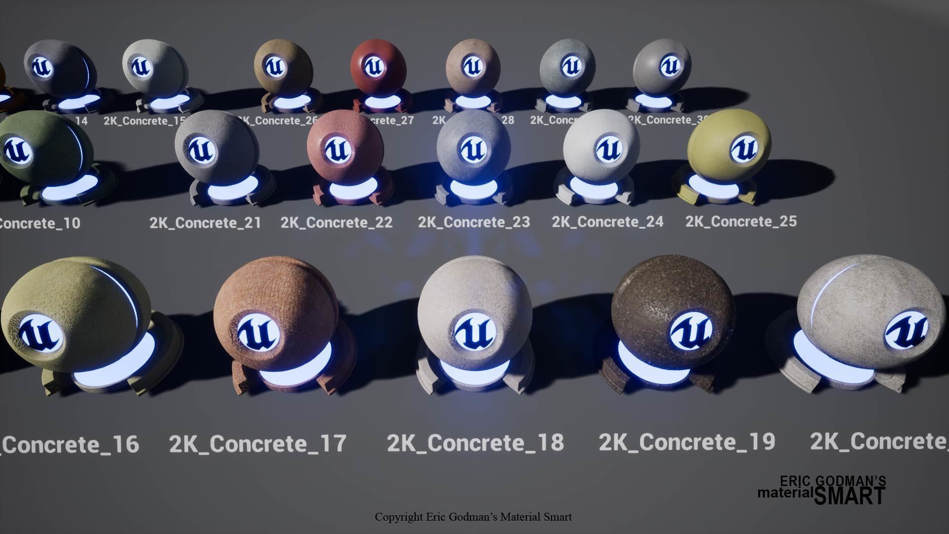 Optimized Concrete World Aligned Materials 3D model_2