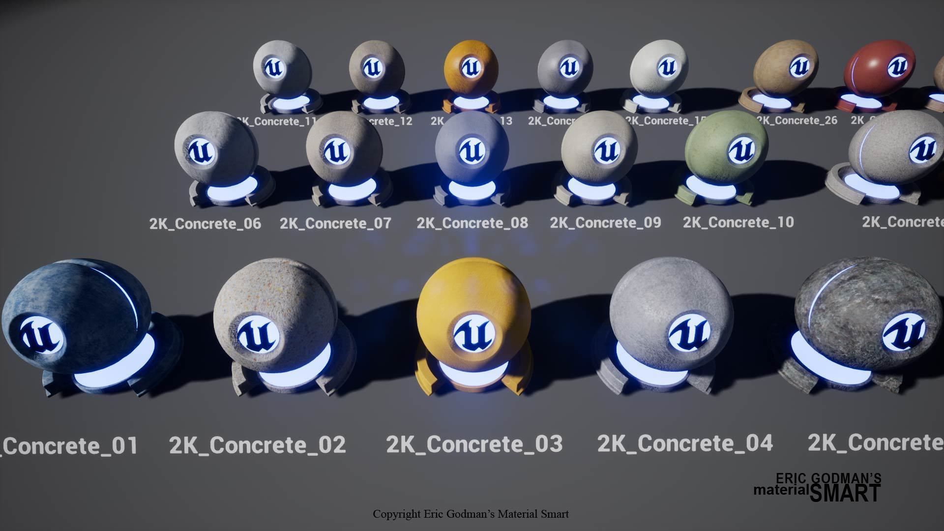 Optimized Concrete World Aligned Materials 3D model_4