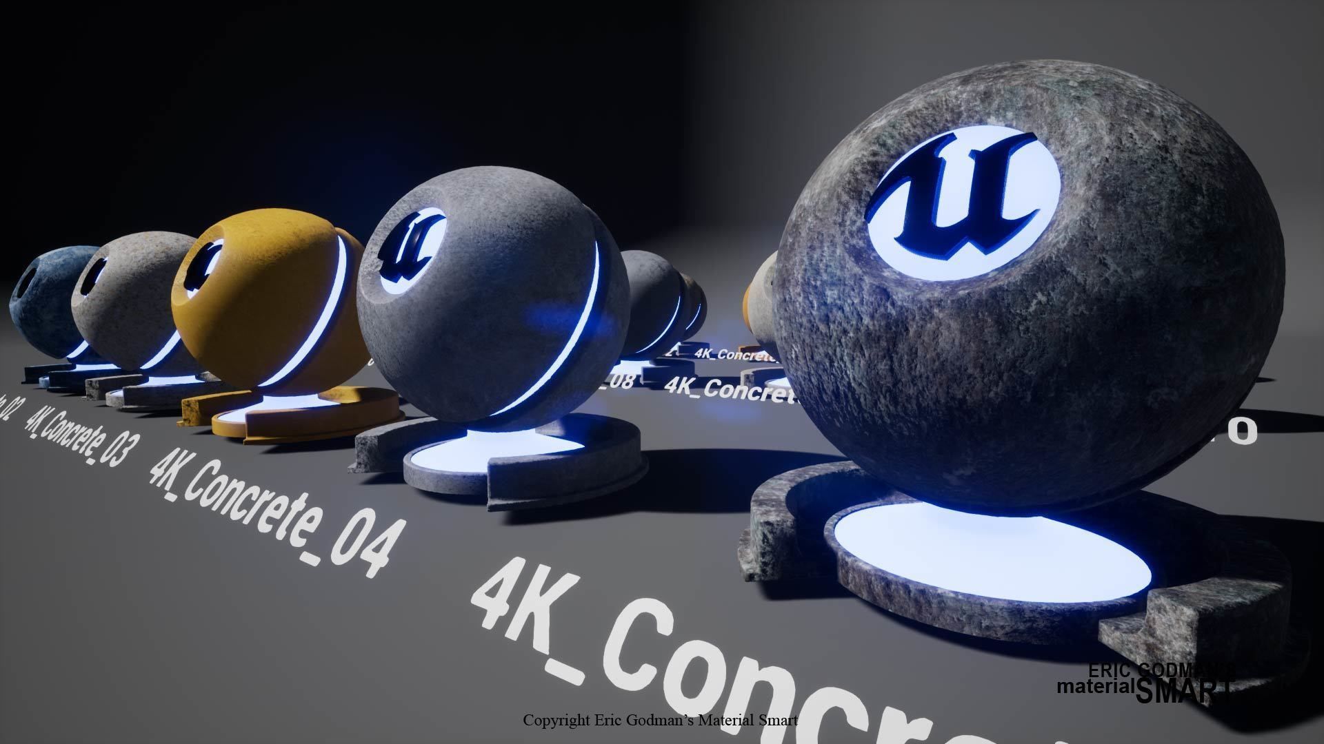 Optimized Concrete World Aligned Materials 3D model_8