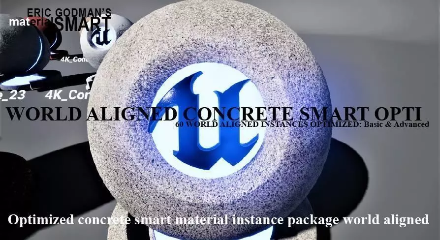 Optimized Concrete World Aligned Materials 3D model_0