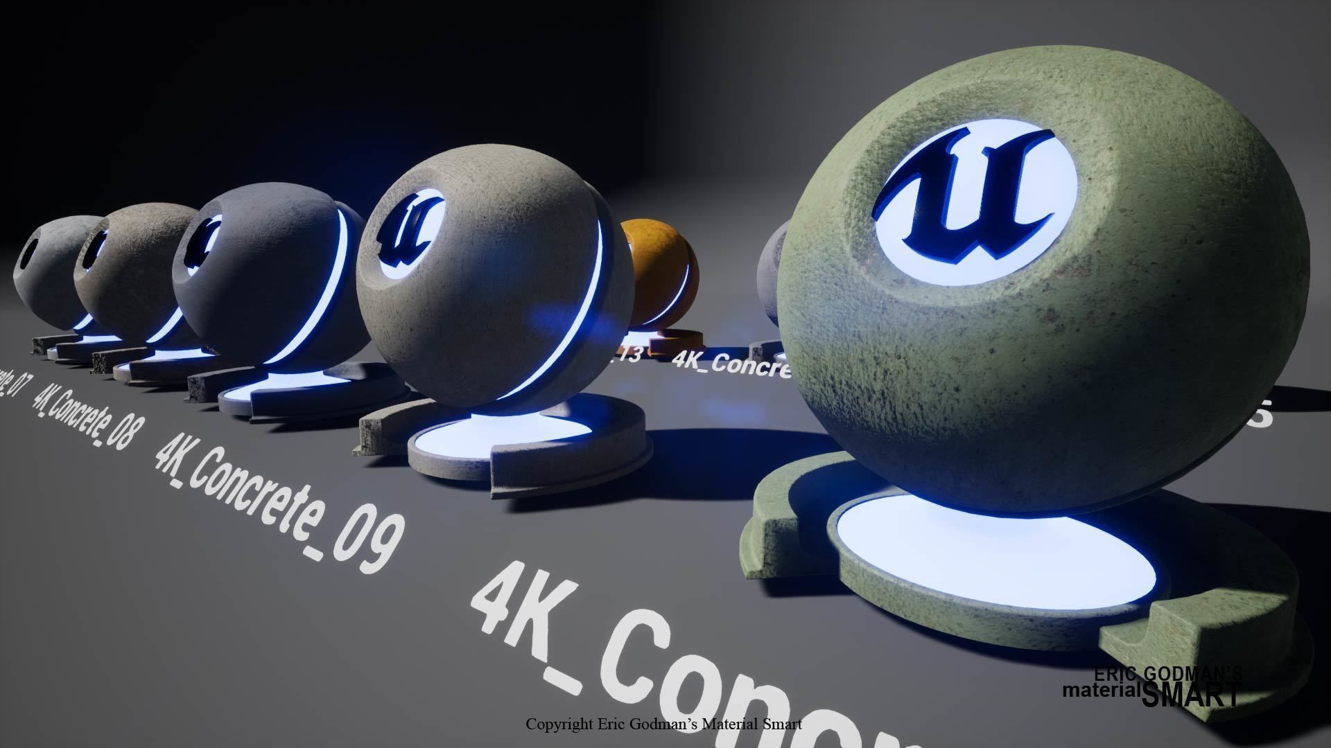 Optimized Concrete World Aligned Materials 3D model_10