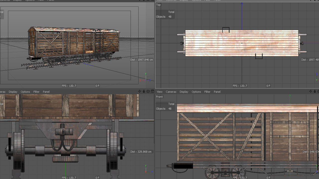 Western Cattle Wagon 3D model_13