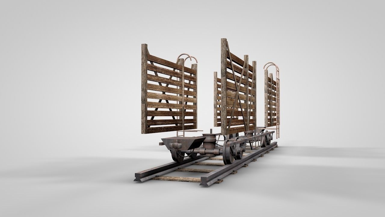 Western Cattle Wagon 3D model_7