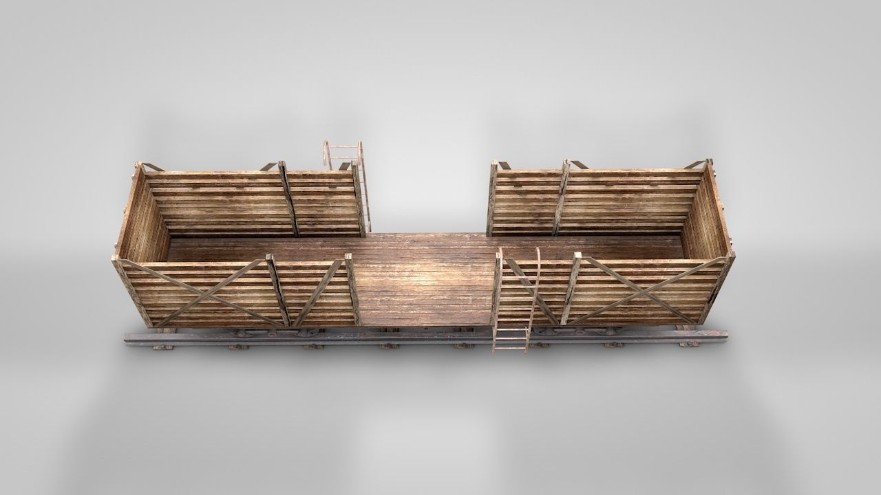 Western Cattle Wagon 3D model_6