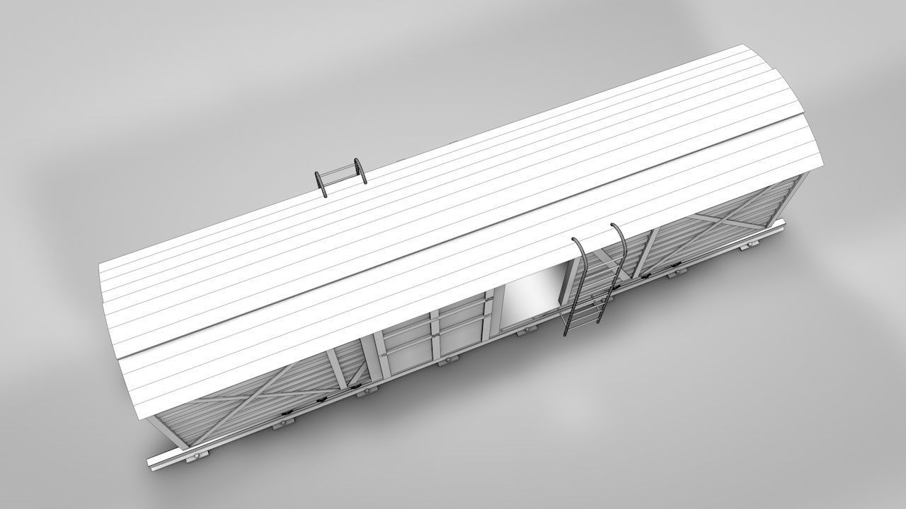 Western Cattle Wagon 3D model_10