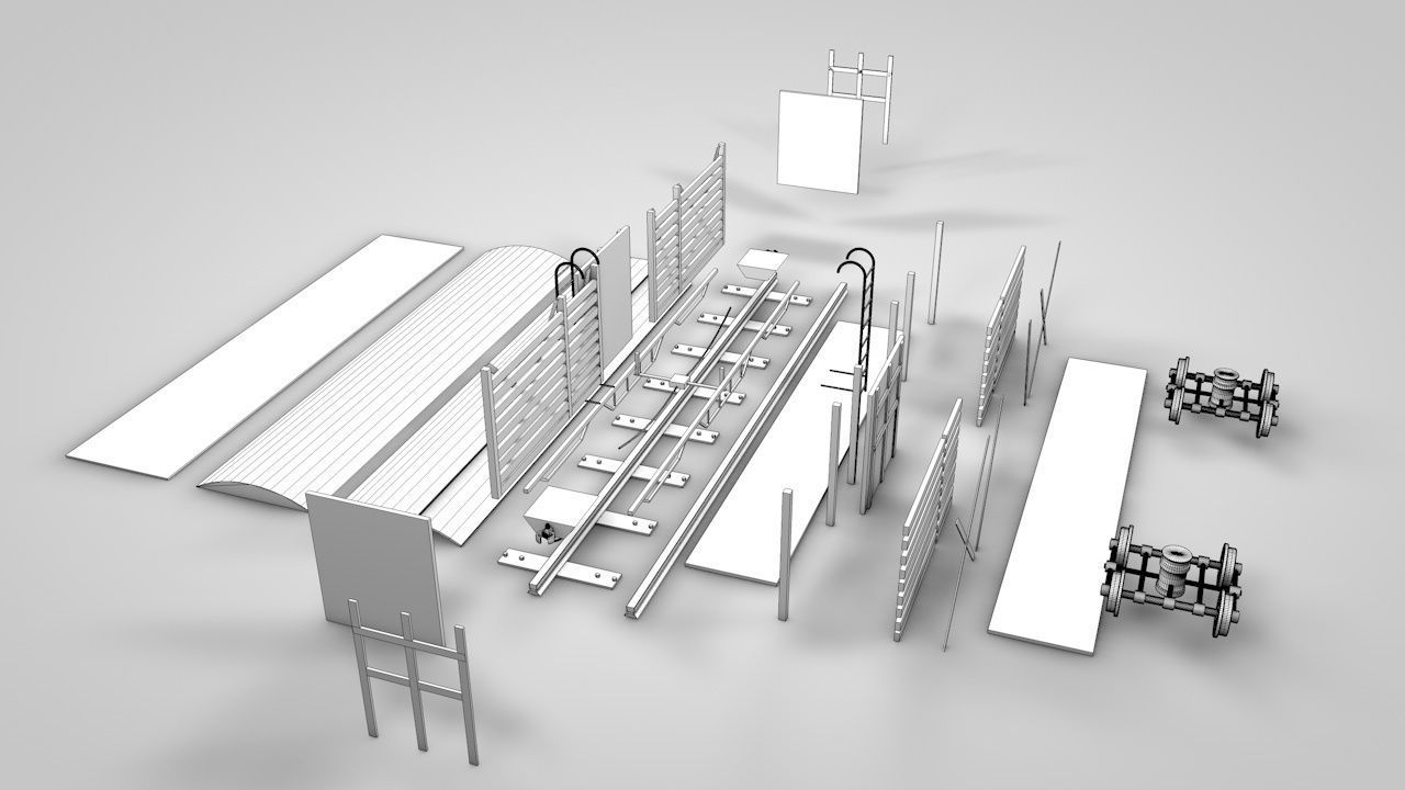 Western Cattle Wagon 3D model_12