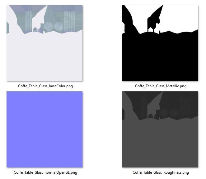 Lounge chair and coffee table Low-poly 3D model_7