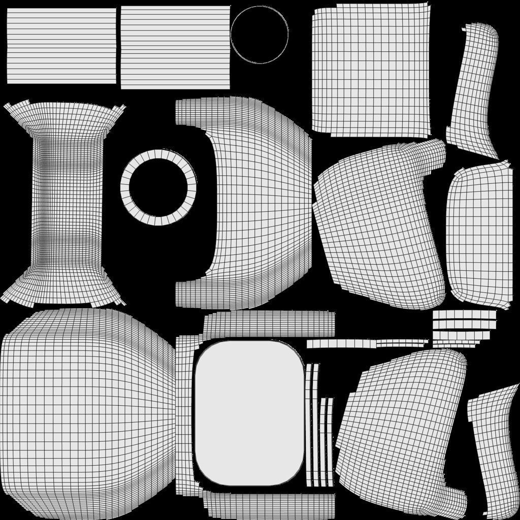 Lounge chair and coffee table Low-poly 3D model_10