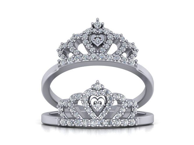 Crown ring  design 3d print model 0216 3D print model