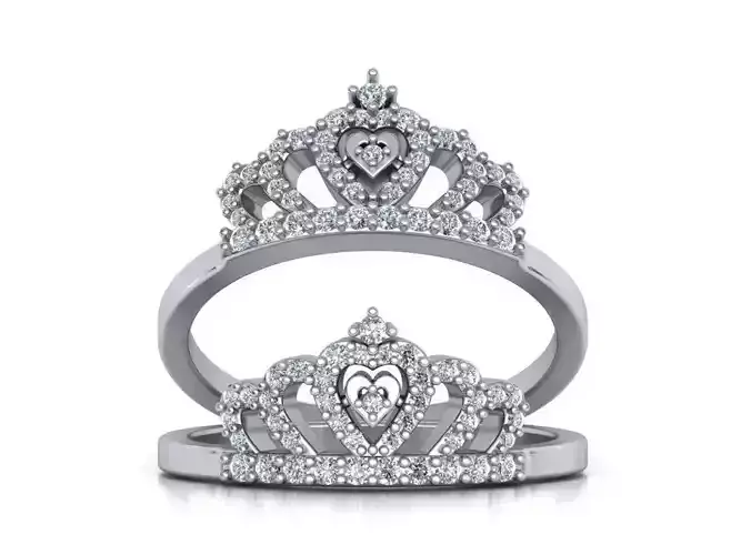 Crown ring  design 3d print model 0216 3D print model