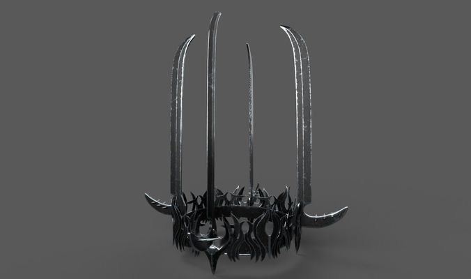Witch-King of Angmars Crown Lord Of The Rings  Low-poly 3D model