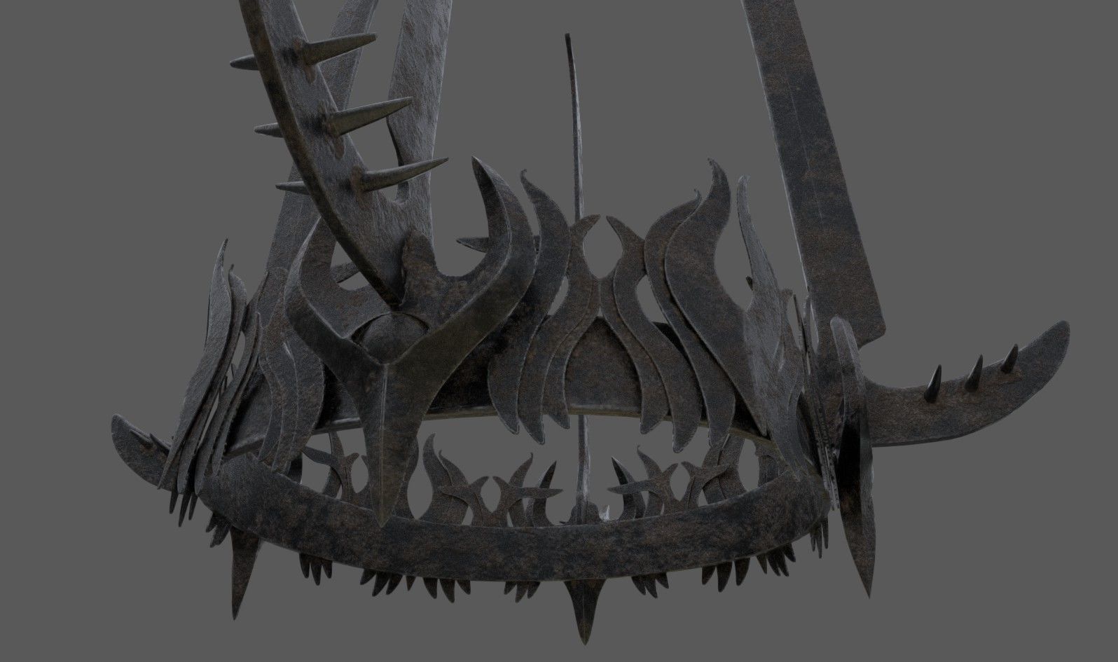 Witch-King of Angmars Crown Lord Of The Rings  Low-poly 3D model_2