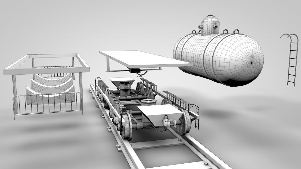 Old Railtank 3D model_4