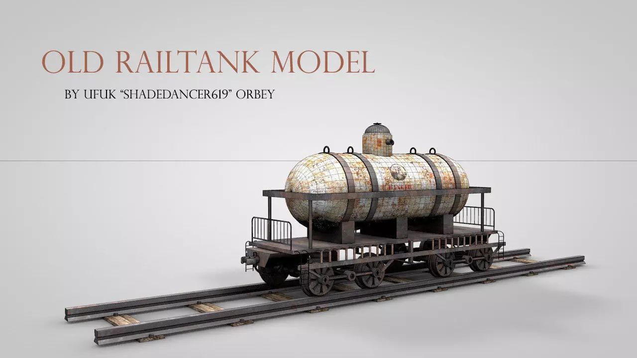 Old Railtank 3D model_0
