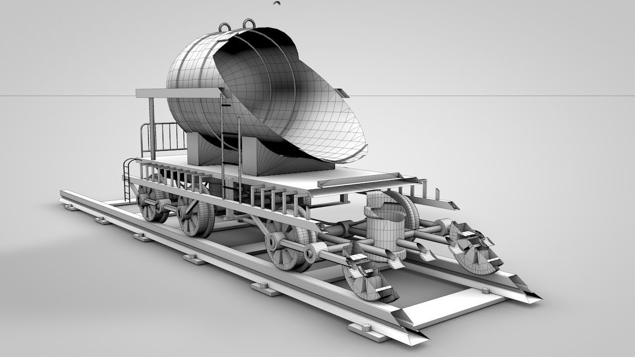 Old Railtank 3D model_11