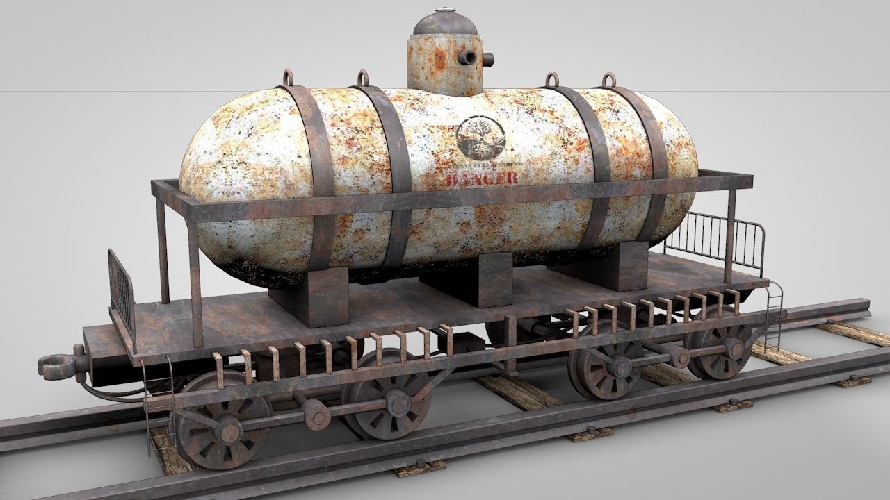 Old Railtank 3D model_2