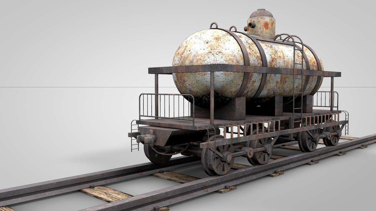 Old Railtank 3D model_1