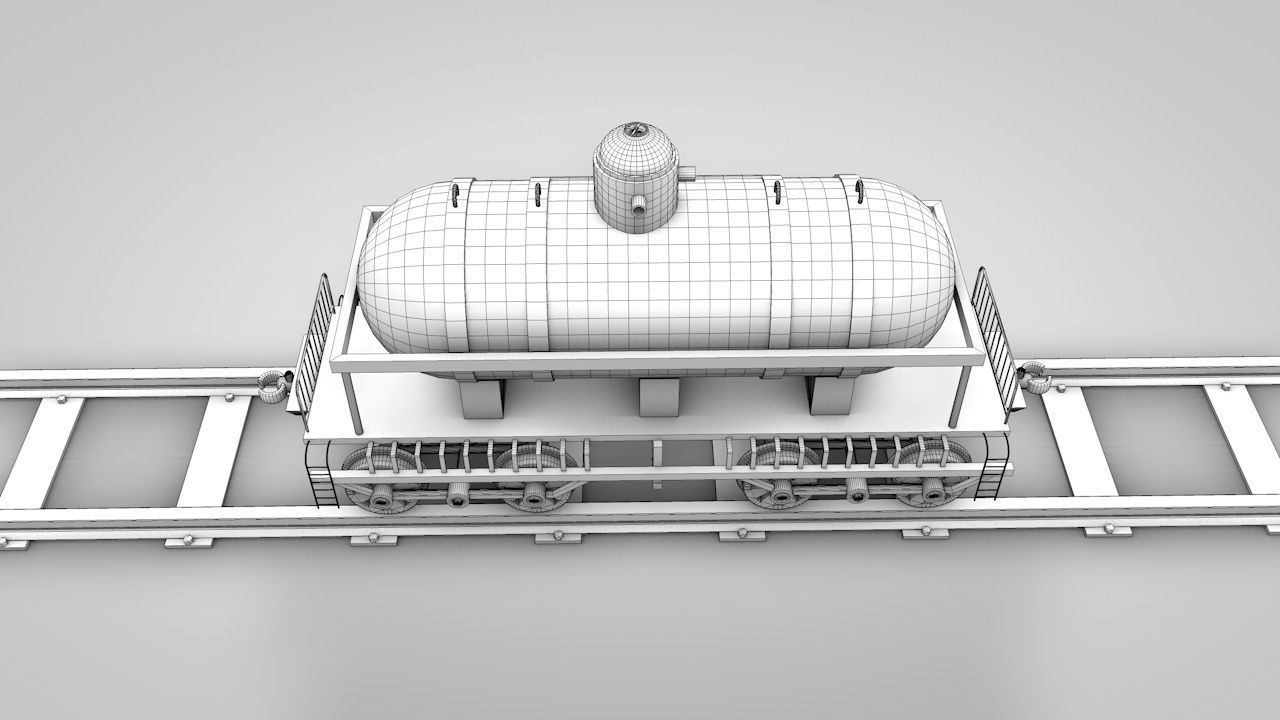 Old Railtank 3D model_10
