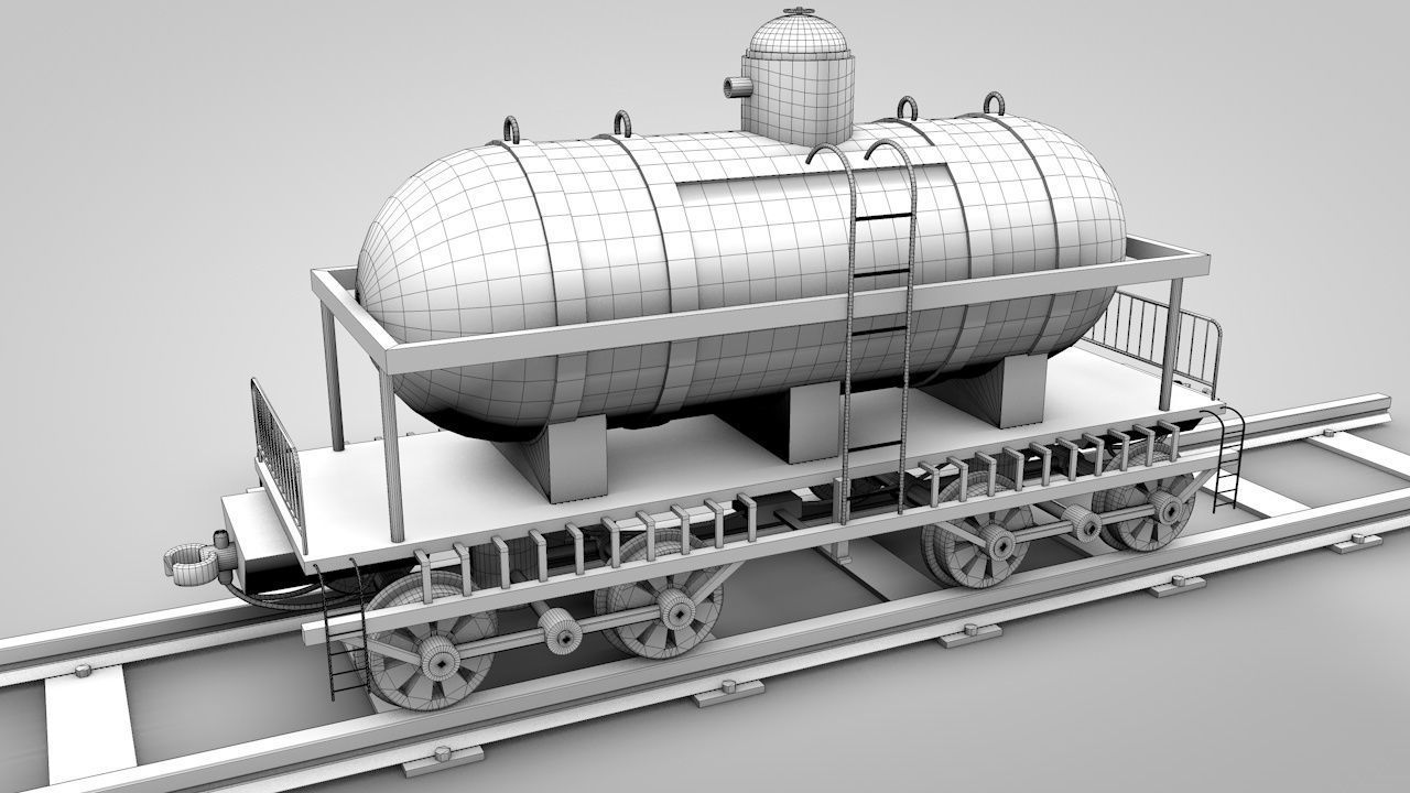 Old Railtank 3D model_3
