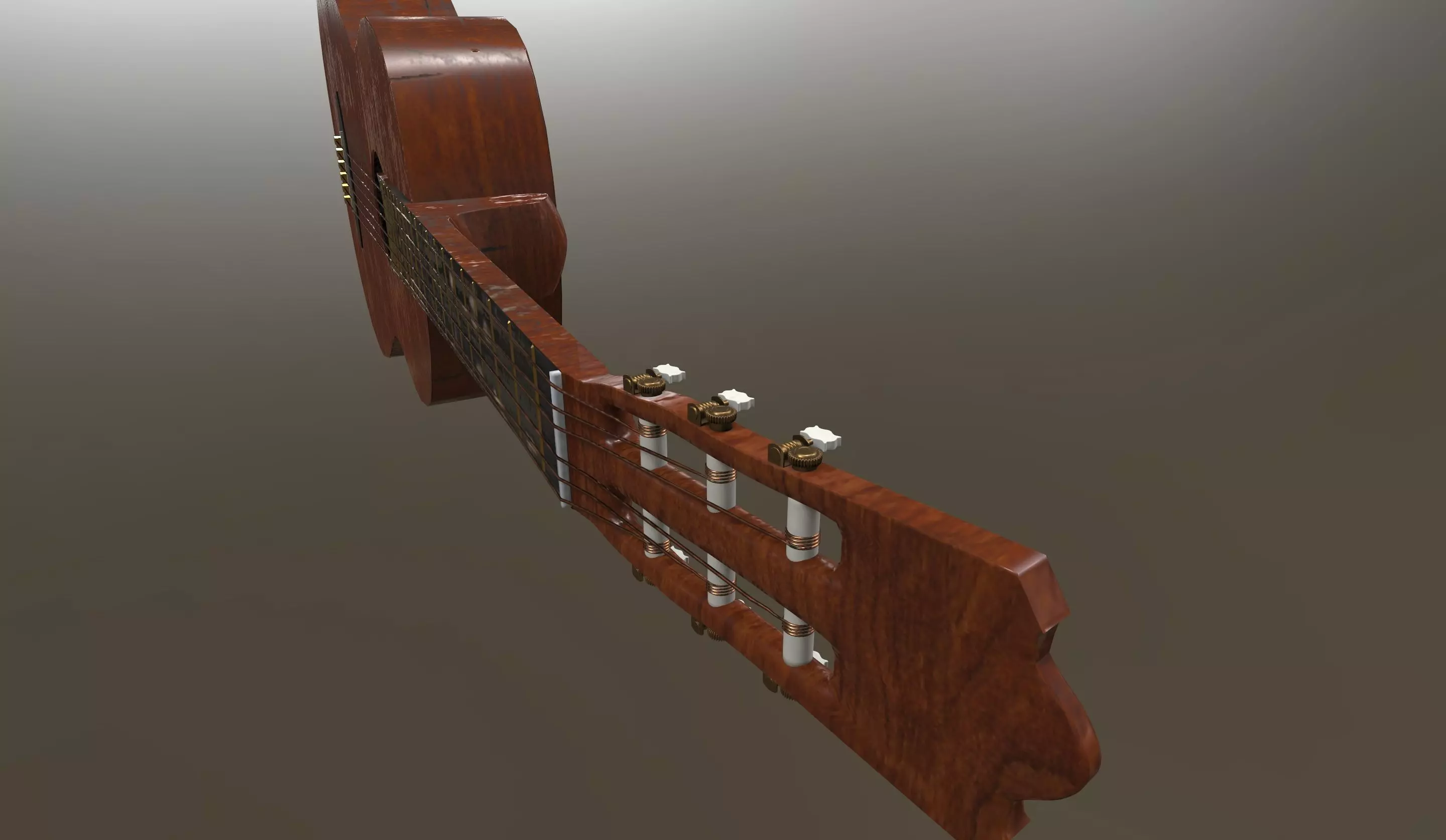 Guitar acoustic Free low-poly 3D model