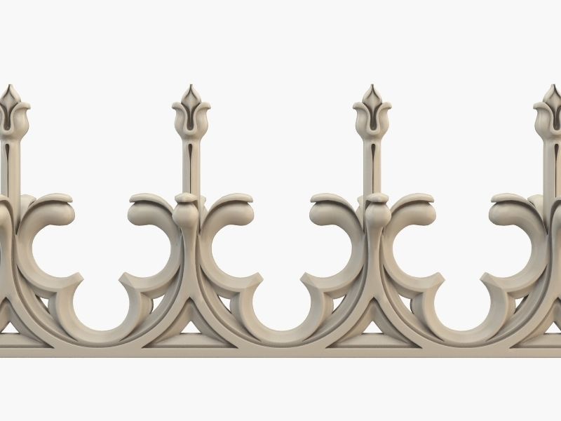 Gothic fence CNC 3D model_1