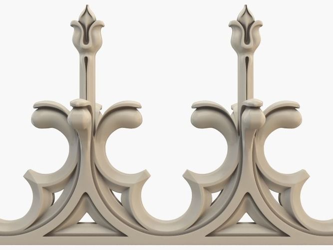 Gothic fence CNC 3D model