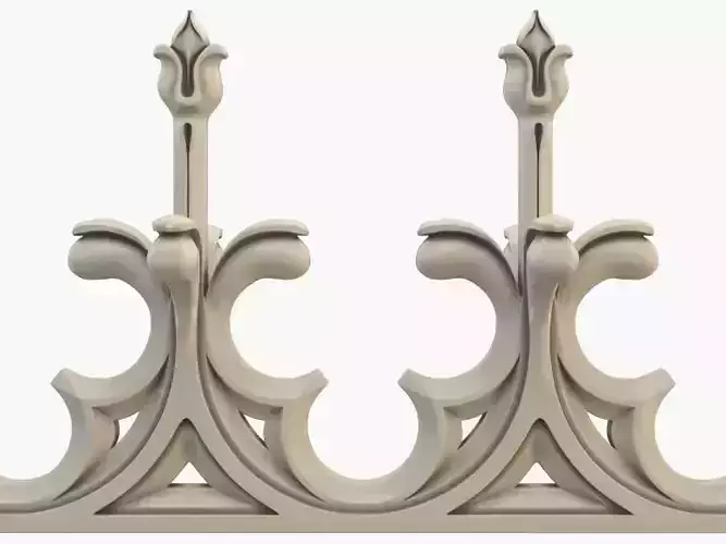 Gothic fence CNC 3D model