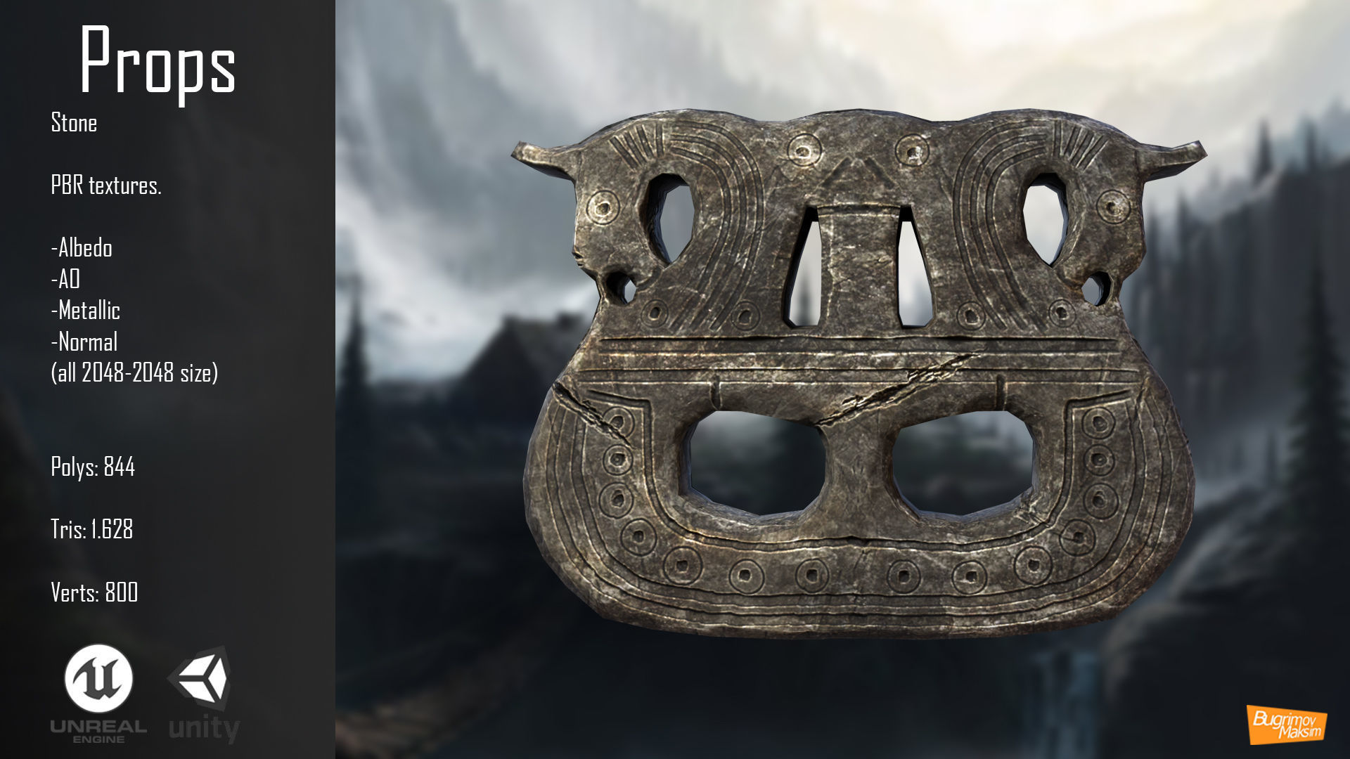  Viking Ulf Low-poly 3D model_7