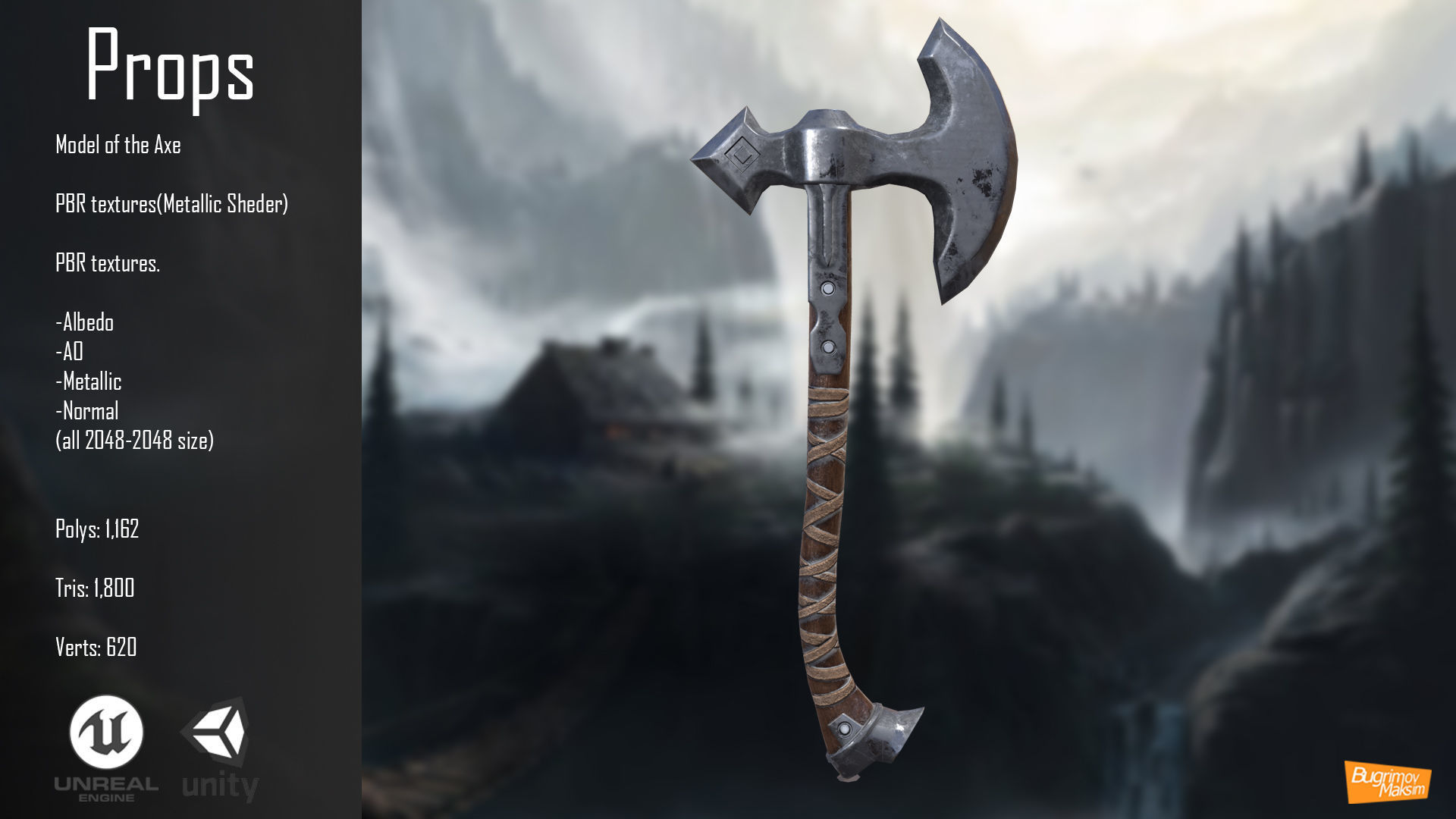  Viking Ulf Low-poly 3D model_5