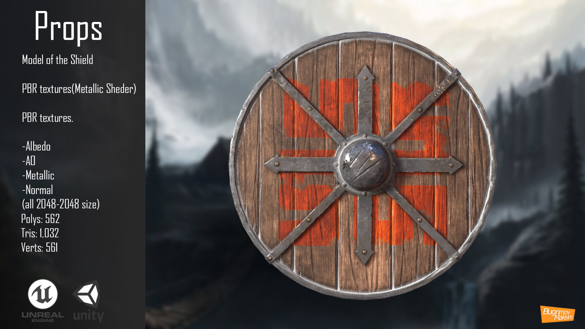  Viking Ulf Low-poly 3D model_6