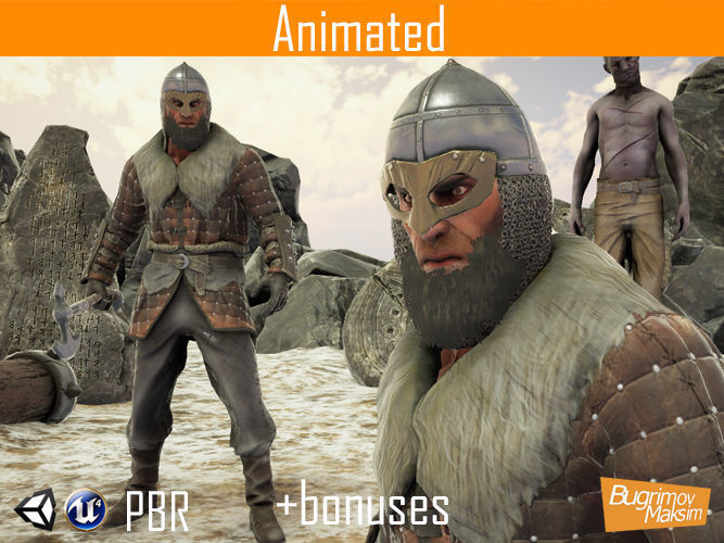  Viking Ulf Low-poly 3D model