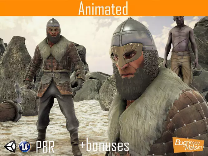  Viking Ulf Low-poly 3D model_0