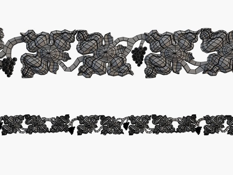 Gothic moulding CNC 3D model_3