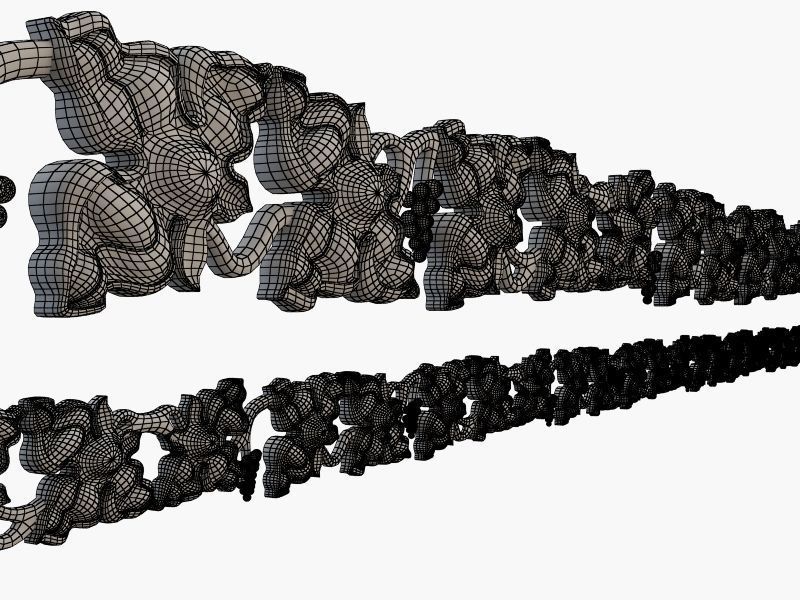 Gothic moulding CNC 3D model_6