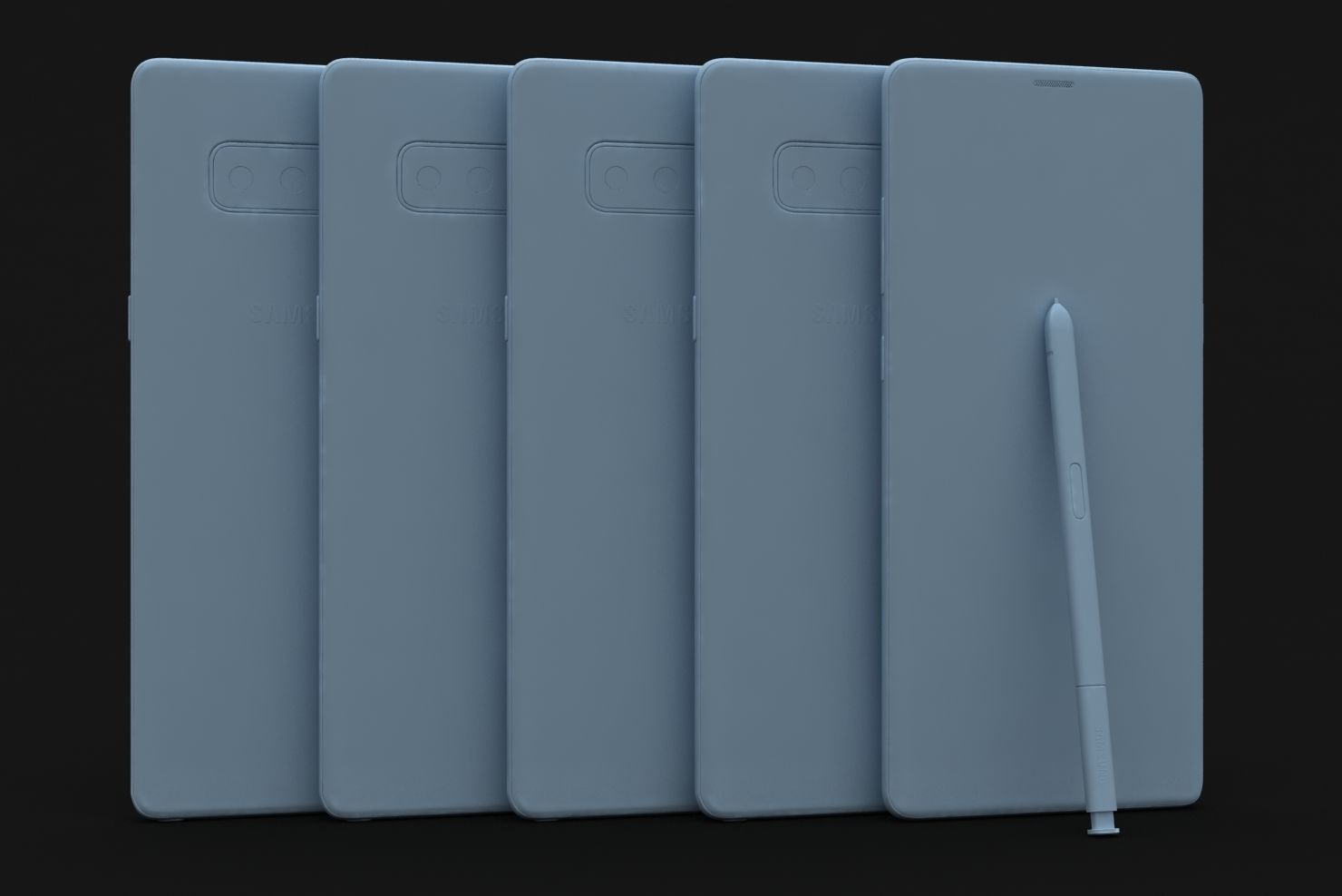 Samsung Galaxy S8 S8Plus and Note 8 Collection Low-poly 3D model_31