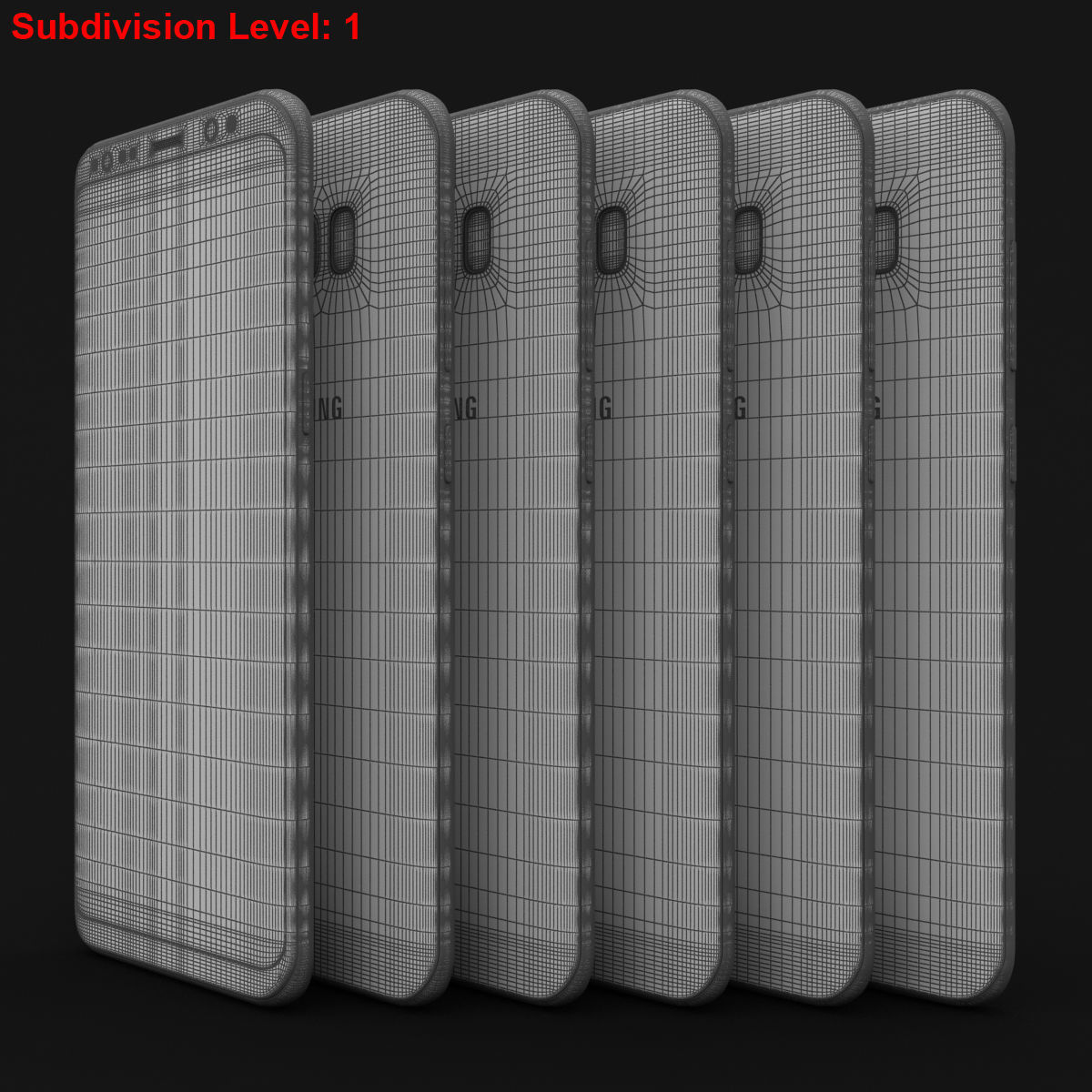 Samsung Galaxy S8 S8Plus and Note 8 Collection Low-poly 3D model_133