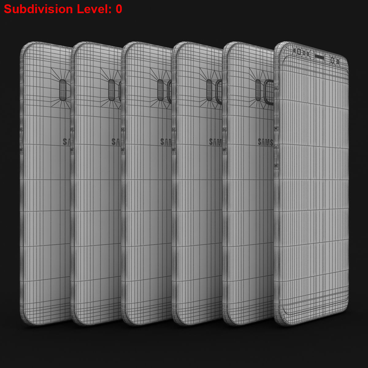 Samsung Galaxy S8 S8Plus and Note 8 Collection Low-poly 3D model_75