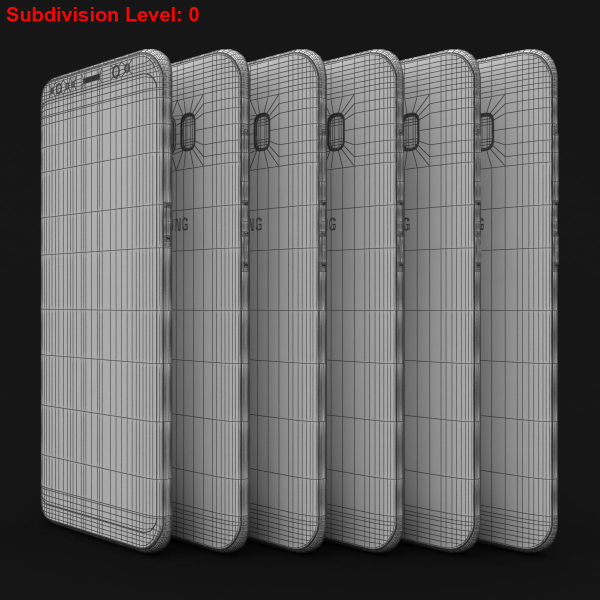 Samsung Galaxy S8 S8Plus and Note 8 Collection Low-poly 3D model_128