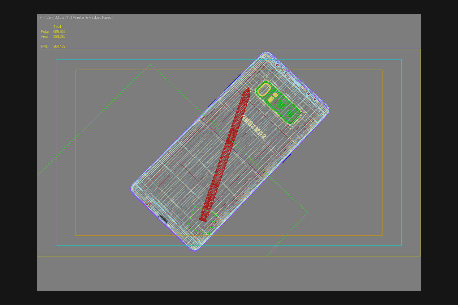 Samsung Galaxy S8 S8Plus and Note 8 Collection Low-poly 3D model_41