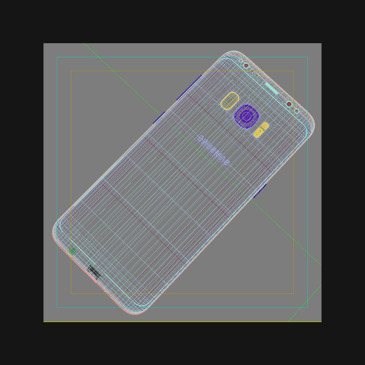 Samsung Galaxy S8 S8Plus and Note 8 Collection Low-poly 3D model_90